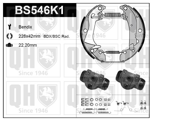 QUINTON HAZELL Комплект тормозных колодок BS546K1